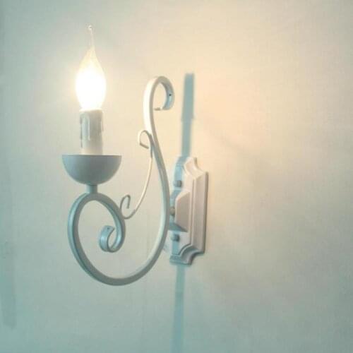 Kitchen 1 pcs Retro Crystal Wall Lights Led Wall Fixtures Bedside Wall Lamp Iron Candle Wall Sconce Bedroom Living Room Villa