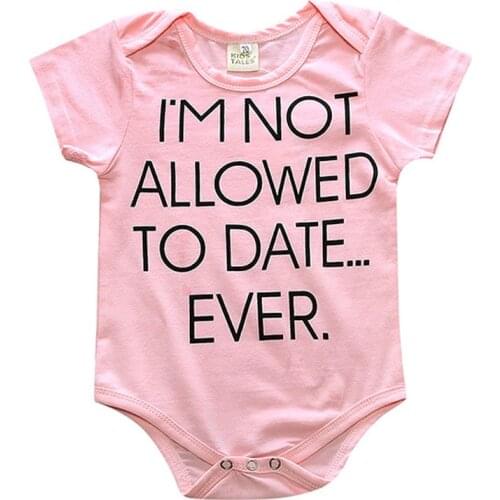 Summer Baby One-Pieces Infant Short Sleeve Letter Jumpsuits Toddler Casual Crawling Clothes Girls Romper Boys Bodysuits 0-3Y