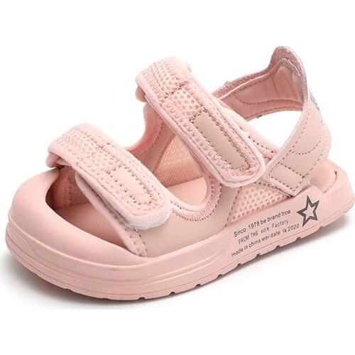 Summer Kids Sandals Baby Girls Casual Shoes Toddler Beach Sandals Boys Black White Shoes Fashion Sport Sandals SHG005B