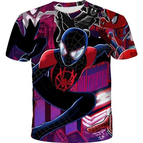 2021 Summer Marvel- Spidermαn T Shirt Kids Boys Clothes Summer Short Sleeve Girls Tops Tees Children Clothing Kid Girl T-shirts