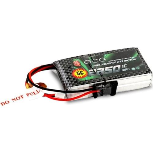 Gens ACE 2250mAh 6.6V 1C 2S Lipo Lithium Iron Battery for Futaba 18SZ 14SG 4PLS 10J T8J FLYSKY JR WFLY Remote Controller Parts