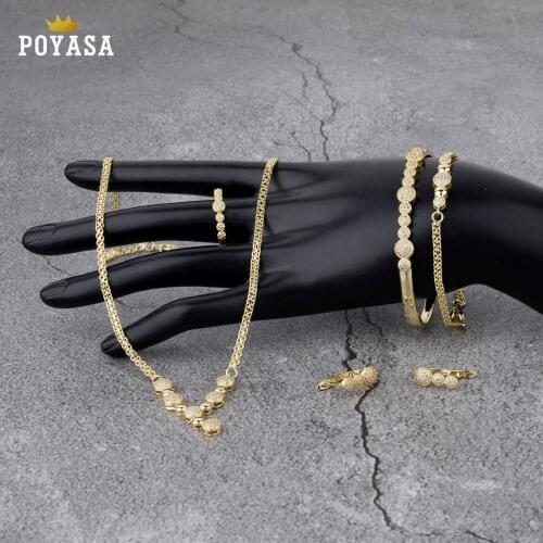 Moroccan Caftan wedding gold jewelry set for women crystal beads fashion jewelry set copper high quality jewelry set