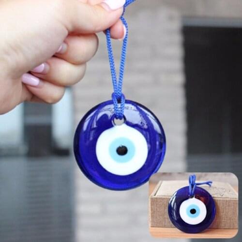 Fashion lucky Turkey Greek evil blue eyes charm pendant gift blue light work glass car home amulet of various sizes