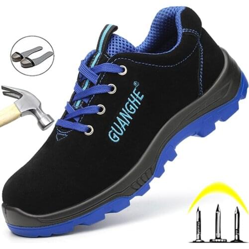 Construction Work Shoes Men Outdoor Industrial Shoes Puncture-Proof Safety Shoes Men Work Sneakers Indestructible Footwear Male