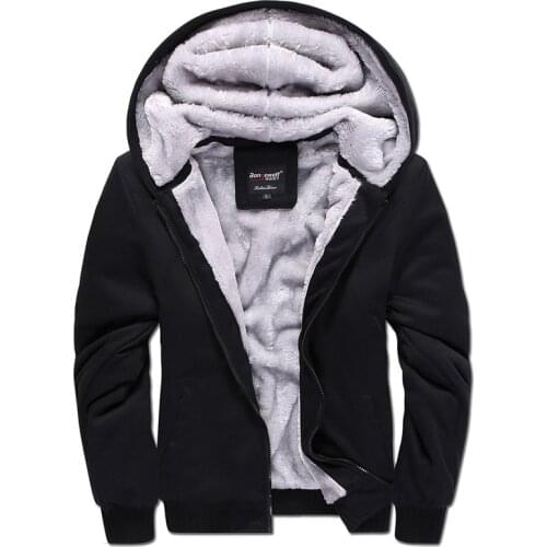 2019 New Mens Fleece Casual Jacket Men Winter Thick Warm Outwear Overcoat Male Hoodies Jackets Baggy Parka Bomber Coat 4XL