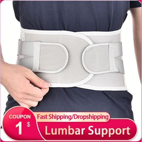 Lumbar Support Belt 5 Steel Plate Support Adjustable Waist Brace with Self Heating Pad Decompression Pain Relief Corset