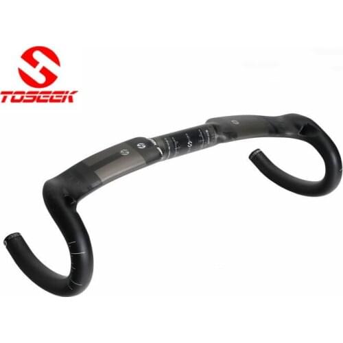Carbon Handlebar TOSEEK Bicycle Handlebar Cycling Road Bike handle bar Bike Handlebars 400/420/440*31.8mm parts