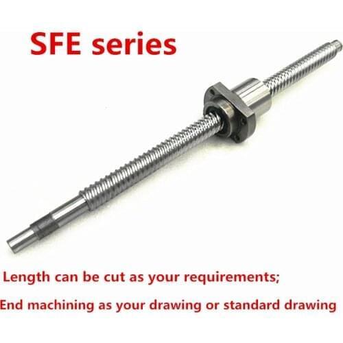 1pc High lead Ballscrew Dia:25mm Lead:25mm C7 Rolled Ballscrew SFE2525 -1500 1400mm +single ballnut with BK/BF20 end processing
