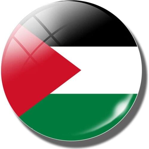 The State of Palestine Flag Fridge Magnet Souvenir Whiteboard Refrigerator Magnets Glass Dome Magnetic Sticker Teachers Gift