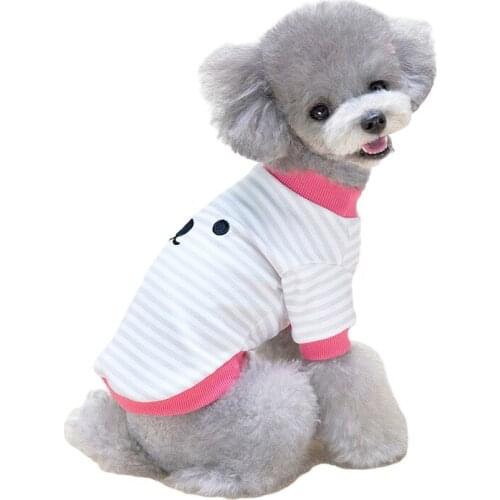 Cute Stripe Dog Hoodie Autumn Winter Dog Clothes Pet Clothing Outfit Garment Yorkshire Pomeranian Maltese Poodle Bichon Clothing