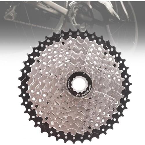 SUNSHINE Bicycle Freewheel Durable Lightweight 9 Speed Metal Cassette Freewheel for 11-42T Mountain Bikes Smooth Rotation