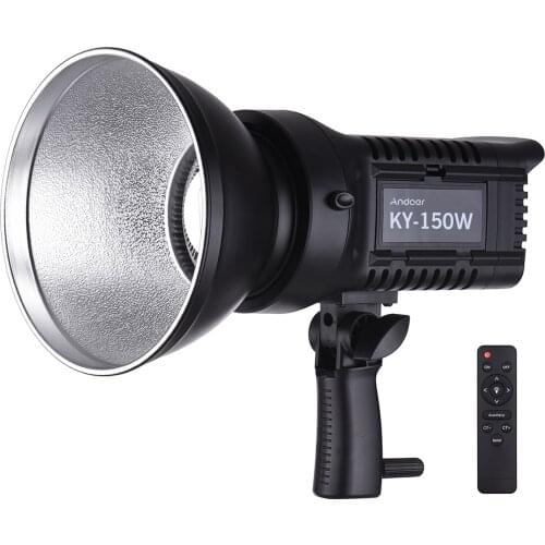 LED Video Light Photo Studio Lamp 150W 5600K Brightness Dimmable Bowens Mount with USB Port with Remote Control AC Adapter