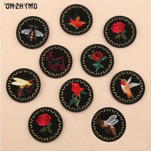 Iron On Badge Patches Embroidered Applique Sewing Patch Clothes Stickers Garment Apparel Accessories