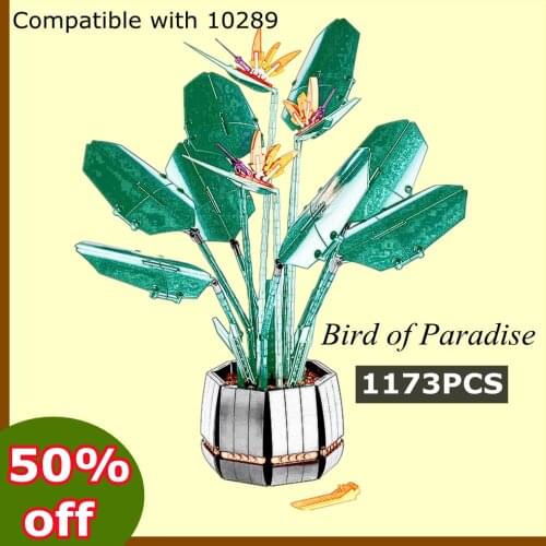 IN STOCK LepinBlocks Bird of Paradise Creativity Flower Bouquet Compatible 10289 10280 10281 Building Blocks Bricks Toys Gifts