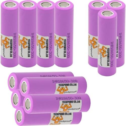 YECKPOWO INR18650 30Q battery li-ion batteries 10C rate high drain 30A 3.7V 3000mah rechargeable akkumulator / 18650 charger