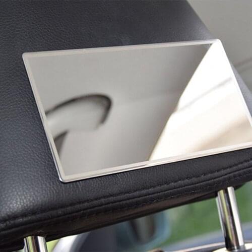 15*8CM Practical Design Auto Car Makeup Mirror Universal Car Interior Sun-Shading Stainless Steel Cosmetic Mirror Supplies