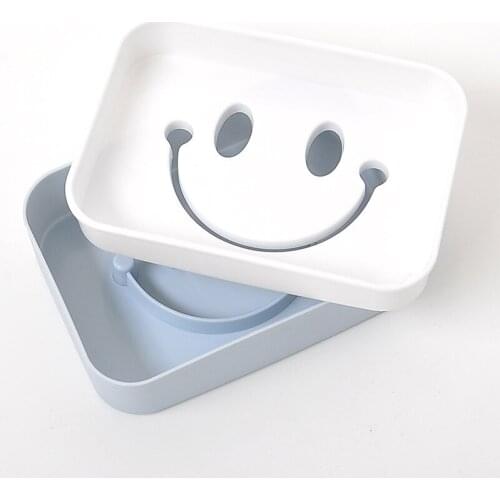 1PC Soap Holder Double-layer Bathroom Accessories Plastic Shower Soap Dish Non-slip Draining Tool Drainage Soap Box