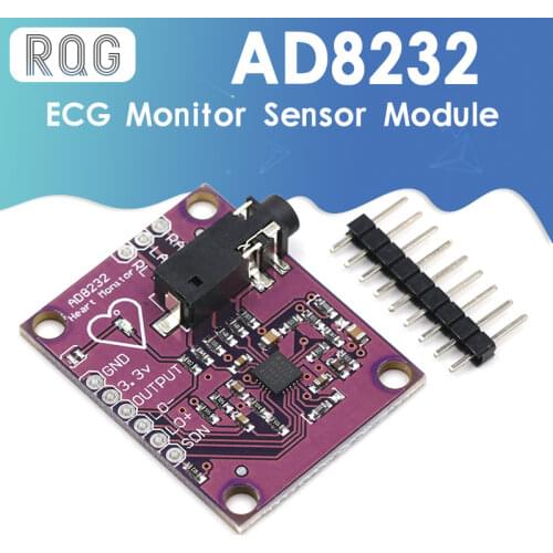 AD8232 ECG Physiological Measurement Heart Pulse ECG Monitor Sensor Module Single Lead Heart Rate Monitor Diy Kit for Arduino