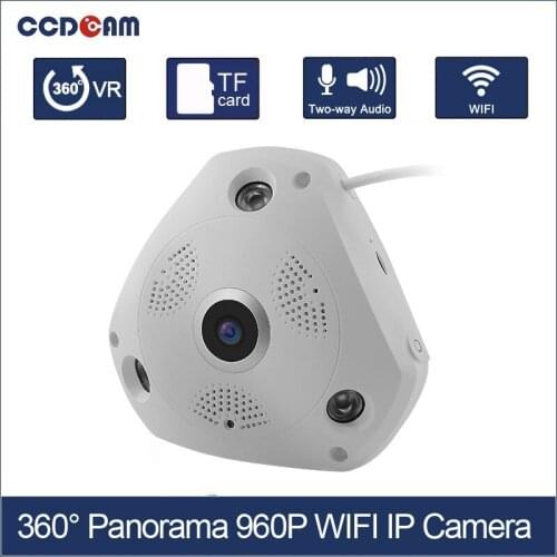 CCDCAM 960P 360 Degree Panorama Wireless WIFI IP Camera Home Security Surveillance System with two way Audio