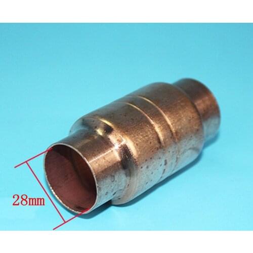 28mm Mouth Diameter Solder Connection Air Heat Pump Copper Filter With Screen