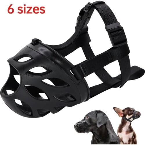 Soft Silicone Pet Dog Muzzle Breathable Basket Muzzles Adjustable Mask for Small Medium Large Dogs Pitbull Stop Biting Barking