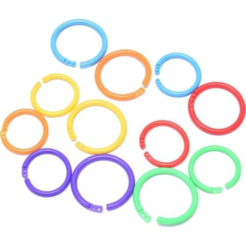 Circle Loose Leaf Easy Rings Notebook Book Binder Plastic Hoops DIY Albums