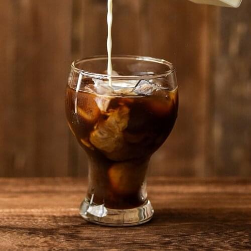 Simple Milk Glass Cup Drink Juice Champagne Glasses Cute Mugs Water Glass Dessert Cups Latte Machiatto Canecas Drinking Glasses