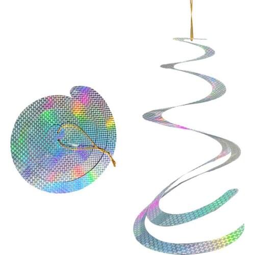 Hanging Wind Twisting Spiral Reflector Scare Bird Discs Device For Garden Party Lawn Decor Agriculture Supplies Dropshipping