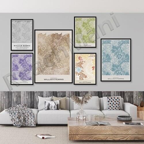 William Morris, Green Marigold, Exhibition Poster, Botanical Illustration, Wall Art, Minimalist Poster, Ideal Gift, Vintage Art