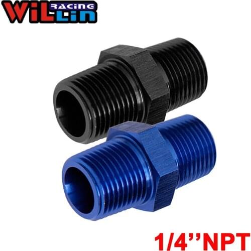 WILLIN - 2pcs/pack Aluminum 1/4'' NPT Male To 1/4'' NPT Male Aluminum Fitting Adapter WL911-04