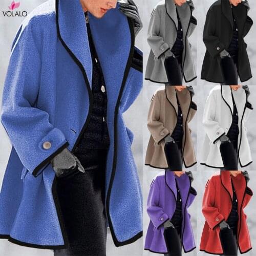 Womens Down Jacket 2021 Winter Womens Winter Wool Coat Trench Jacket Ladies Warm Slim Long Overcoat Outwear