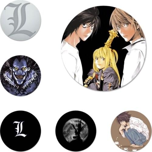 Death Note Ryuk kira Icons Pins Badge Decoration Brooches Metal Badges For Clothes Backpack Decoration 58mm