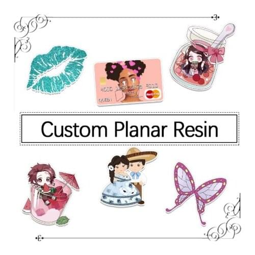 10pcs Custom Character Resin Acrylic Charms Printed Flatback