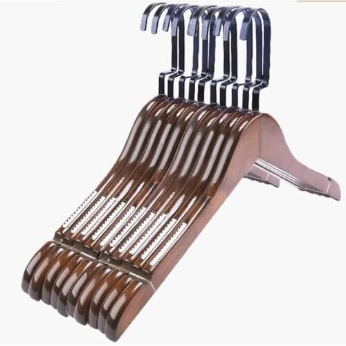 10pcs/lot 26-44cm Wood Hanger Baby Clothes Store Hangers Adult Wooden Non-slip Hangers (30pcs Can LOGO)