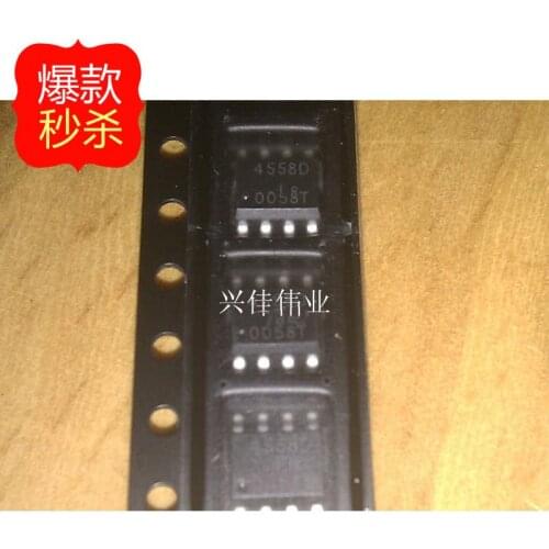 10PCS New JRC4558 JRC4558D 4558 SOP-8 dual operational amplifier