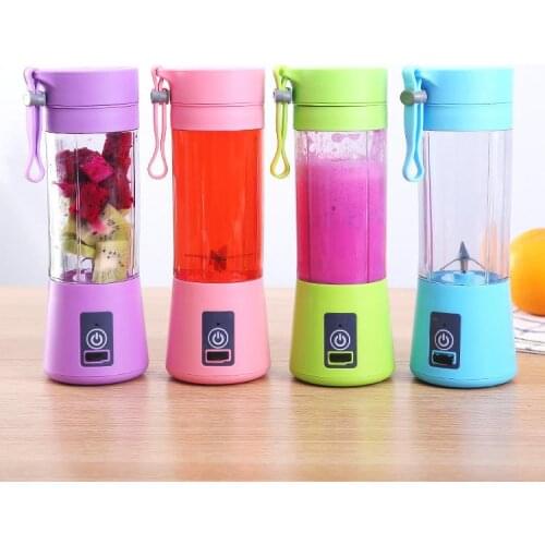 380ML 2/4 Blades Portable Electric Juicer Blender Multi-Functional USB Rechargeable Juicer Food Mixer Maker Machine Cup