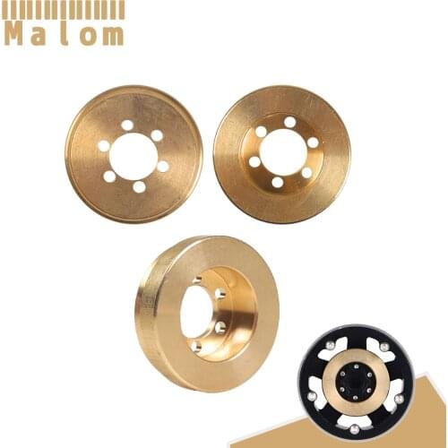 4pcs Brass 65g Internal Counterweight for RC Crawler 1.9 2.2 inch Wheel Rims Traxxas TRX4 Axial SCX10 90046 D90 TF2 Upgrade Part