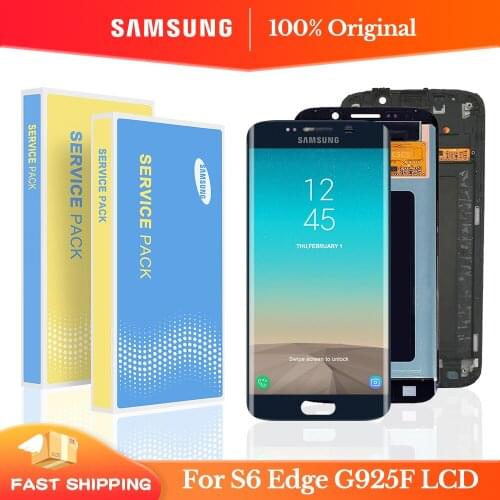 5.1'' ORIGINAL Display for SAMSUNG Galaxy S6 edge LCD + Frame G925 G925I G925F Touch Screen Digitizer Assembly