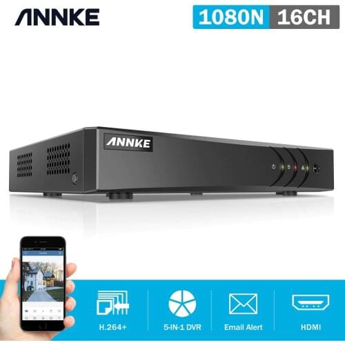 ANNKE 16CH 1080N 5in1 AHD DVR support CVBS TVI AHD Analog IP Cameras HD P2P Cloud H.264 VGA video recorder RS485 Audio