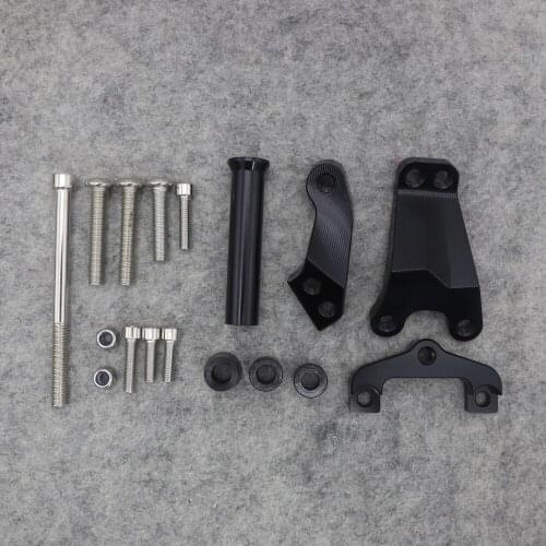 CNC Aluminum Adjustable Motorcycles Steering Stabilize Damper Bracket Mount Kit For Kawasaki ER6N ER-6N 2013 2014 2015 2016