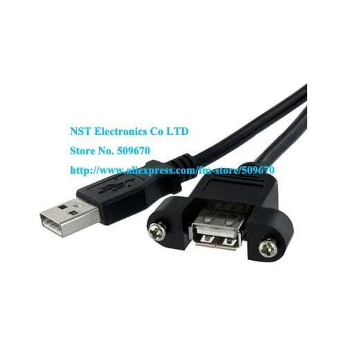 Free Shipping/ 10pcs/ USB A 2.0 F / M Extension Cable / Cord Panel Mount Screws 1 Merer New