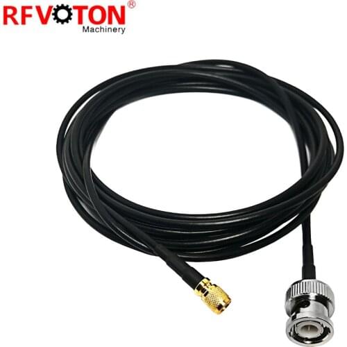 Free shipping 2pieces Jumper Cable rf Coaxial Connector BNC Male to 10-32 Male plug for RG174 Cable 3meters long
