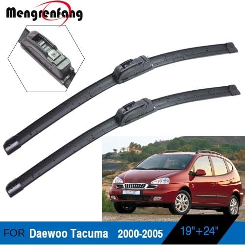 Car Frameless Wiper Blades Soft Rubber Front Windscreen Wiper For Daewoo Tacuma 2000 2001 2002 2003 2004 2005