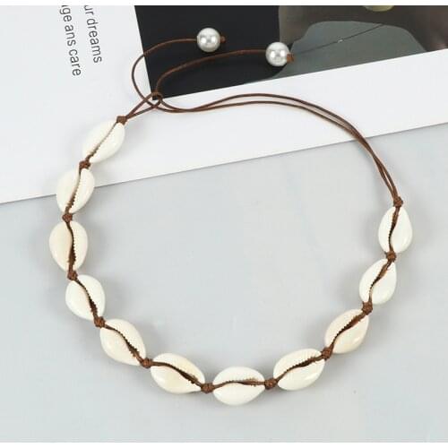 Bohemian Conch Shell Necklace for Women Summer Holiday Fashion Accessories Natural Seashell Handmade Choker Beach Boho Necklaces