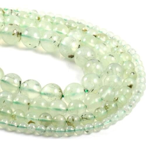 Natural stone beads Green Grape stone 4/6/8/10/12mmRound Ball loose beads for Jewelry Making Necklace DIY Bracelets Accessories