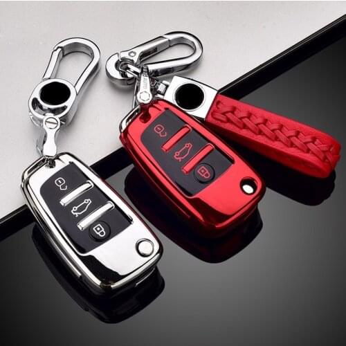 1pcs Soft TPU Car Remote Key Case Cover Protective Shell For Audi C6 R8 A1 A3 Q3 A4 A5 Q5 A6 S6 A7 B6 B7 B8 8P 8V 8L TT RS Sline