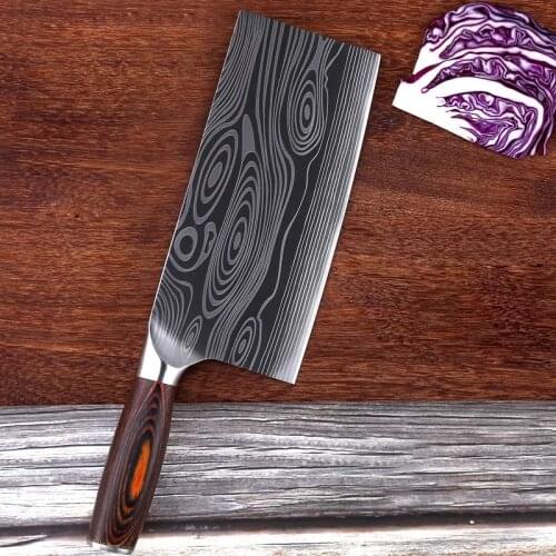 Damascus laser pattern chef special slicer home hotel chopper knife meat cleaver