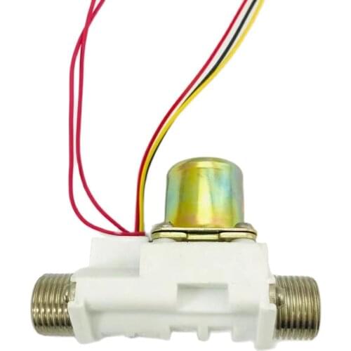 Flow Meter Water Sensor G1/2" Nickeled Hot Water Flow Valve BSP 100 Celsius Water Turbine Meter 12V 1-30L/min iSentrol
