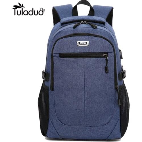 Anti-theft USB Charging Travel Backpack For Men Women Business School Laptop Teenage Anti Thief Bags Leisure School Bag Unisex