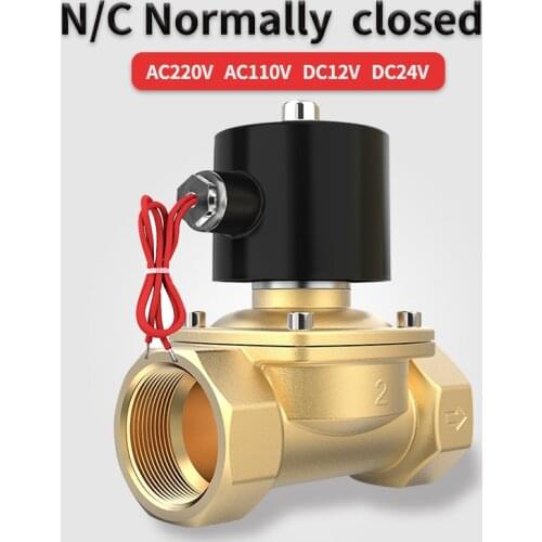Electric Solenoid Valve 1/4" 3/8" 1/2" 3/4" 1" DN8/10/15/20/25/50 Normally Closed Pneumatic for Water Oil Air 12V 24V 220V 110V